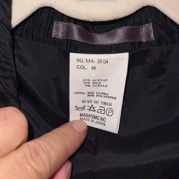 Masatomo Vintage Mens Pants Suit Size Medium Black Rare Pockets Casual - Picture 14 of 16